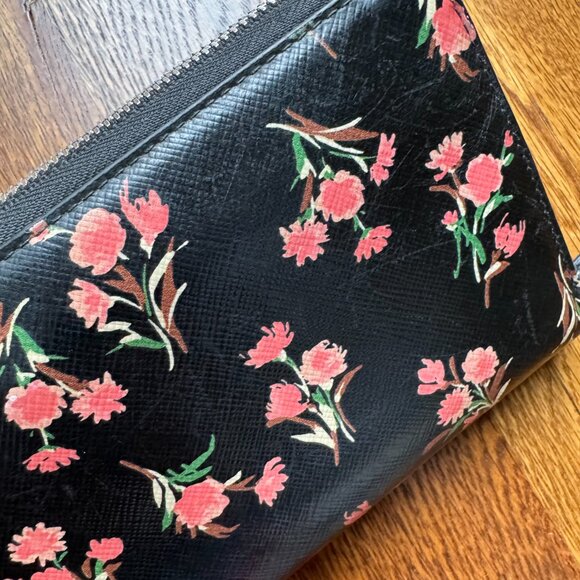 Prada Floral Continental Zip Around Wallet - Picture 4 of 12